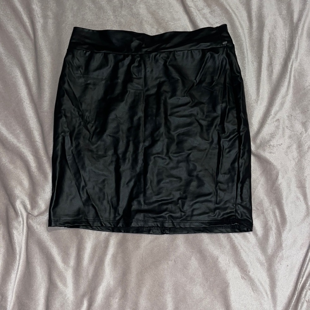 Black pleather Skirt